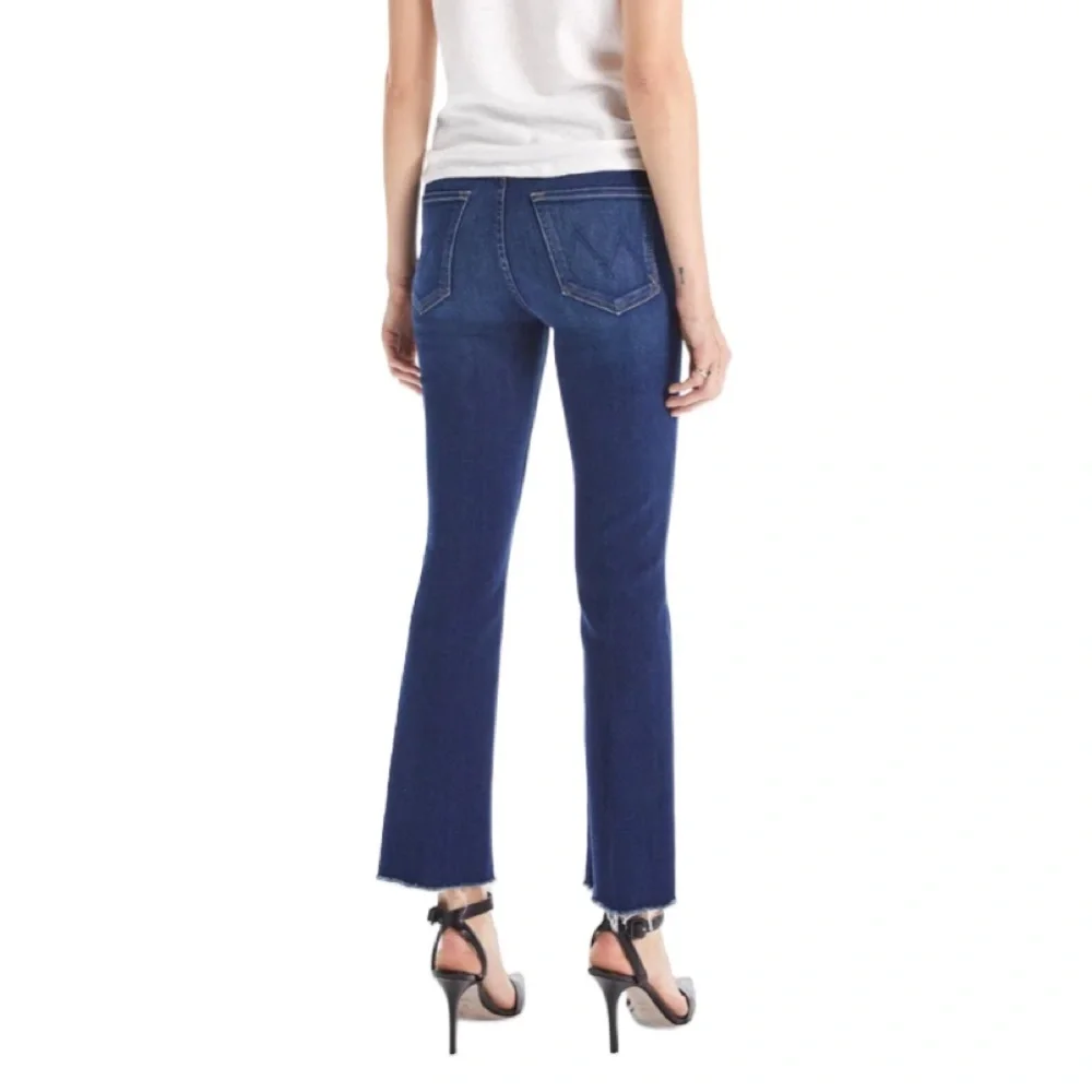 MOTHER The Hustler Ankle Fray in Home Movies Medium Blue Wash Size 27